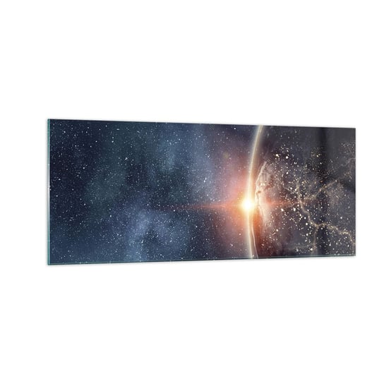 Obraz na szkle - W nowej perspektywie - 100x40cm - Kosmos Galaktyka Wszechświat - Nowoczesny foto szklany obraz do salonu do sypialni ARTTOR ARTTOR