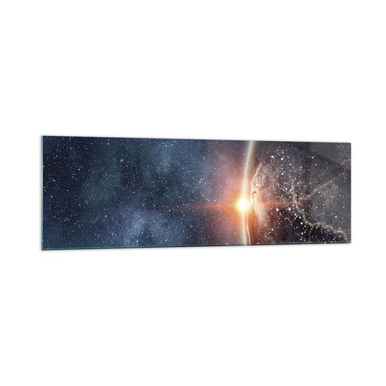 Obraz na szkle - W nowej perspektywie - 160x50cm - Kosmos Galaktyka Wszechświat - Nowoczesny foto szklany obraz do salonu do sypialni ARTTOR ARTTOR