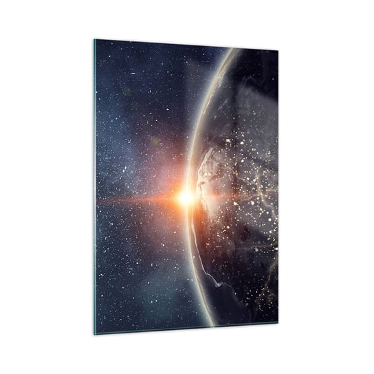 Obraz na szkle - W nowej perspektywie - 50x70cm - Kosmos Galaktyka Wszechświat - Nowoczesny szklany obraz do salonu do sypialni ARTTOR ARTTOR