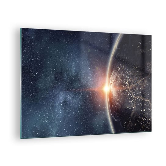 Obraz na szkle - W nowej perspektywie - 70x50cm - Kosmos Galaktyka Wszechświat - Nowoczesny szklany obraz do salonu do sypialni ARTTOR ARTTOR