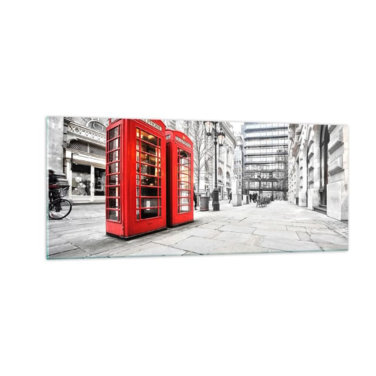 Obraz na szkle - Welcome to London - 100x40cm - Miasta Londyn Architektura - Nowoczesny foto szklany obraz do salonu do sypialni ARTTOR ARTTOR