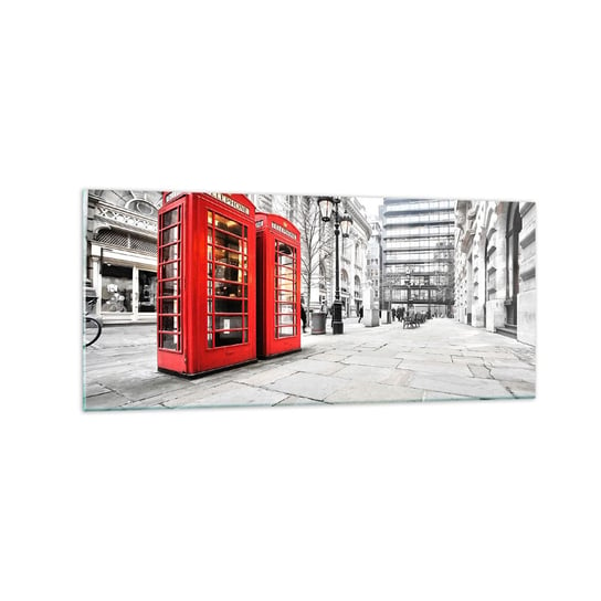 Obraz na szkle - Welcome to London - 120x50cm - Miasta Londyn Architektura - Nowoczesny szklany obraz na ścianę do salonu do sypialni ARTTOR ARTTOR