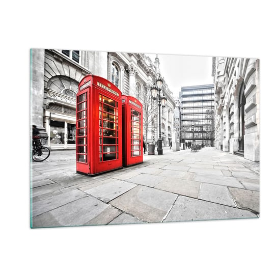Obraz na szkle - Welcome to London - 120x80cm - Miasta Londyn Architektura - Nowoczesny szklany obraz na ścianę do salonu do sypialni ARTTOR ARTTOR