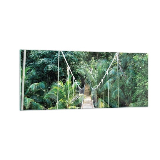 Obraz na szkle - Welcome to the jungle! - 100x40cm - Krajobraz Dżungla Honduras - Nowoczesny foto szklany obraz do salonu do sypialni ARTTOR ARTTOR