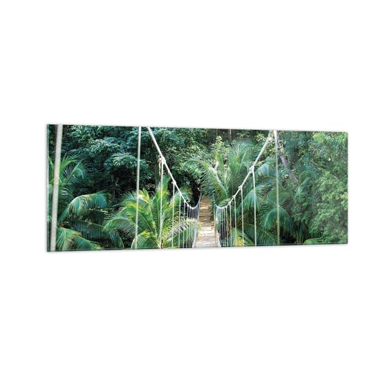Obraz na szkle - Welcome to the jungle! - 140x50cm - Krajobraz Dżungla Honduras - Nowoczesny szklany obraz do salonu do sypialni ARTTOR ARTTOR