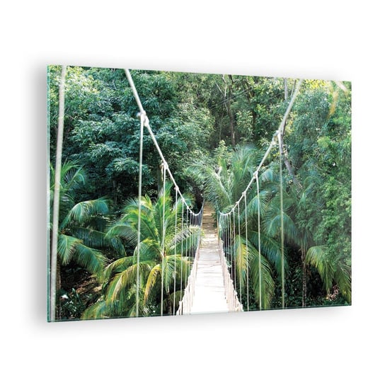Obraz na szkle - Welcome to the jungle! - 70x50cm - Krajobraz Dżungla Honduras - Nowoczesny szklany obraz do salonu do sypialni ARTTOR ARTTOR