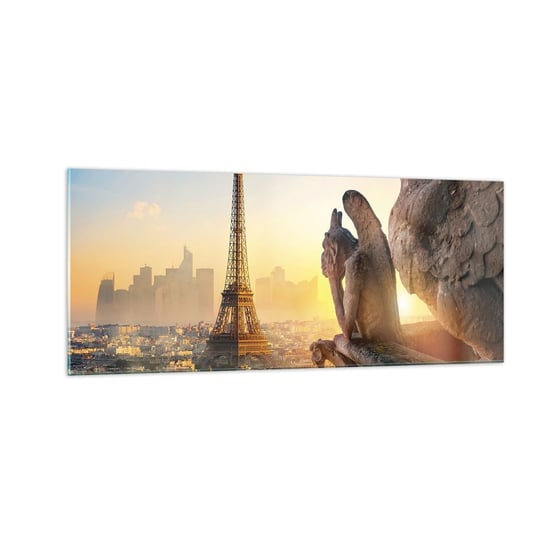 Obraz na szkle - Wiele się zmieniło… - 100x40cm - Miasto Wieża Eiffla Paryż - Nowoczesny foto szklany obraz do salonu do sypialni ARTTOR ARTTOR