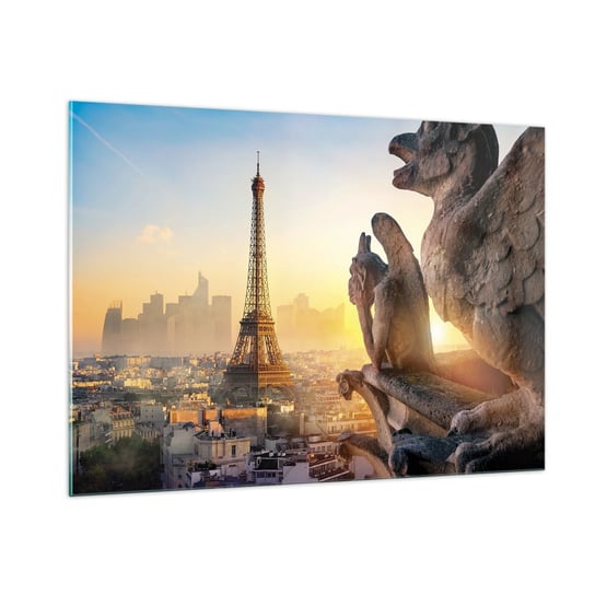 Obraz na szkle - Wiele się zmieniło… - 100x70cm - Miasto Wieża Eiffla Paryż - Nowoczesny foto szklany obraz do salonu do sypialni ARTTOR ARTTOR
