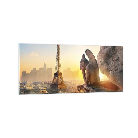 Obraz na szkle - Wiele się zmieniło… - 120x50cm - Miasto Wieża Eiffla Paryż - Nowoczesny szklany obraz na ścianę do salonu do sypialni ARTTOR ARTTOR