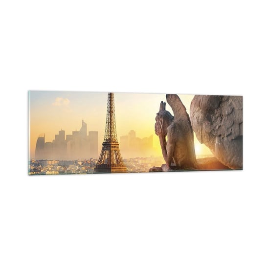 Obraz na szkle - Wiele się zmieniło… - 90x30cm - Miasto Wieża Eiffla Paryż - Nowoczesny szklany obraz do salonu do sypialni ARTTOR ARTTOR
