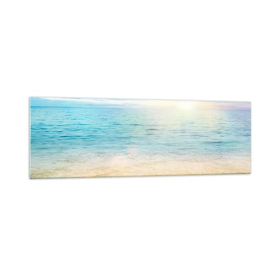 Obraz na szkle - Wielki błękit - 160x50cm - Morze Widok Plaża - Nowoczesny foto szklany obraz do salonu do sypialni ARTTOR ARTTOR