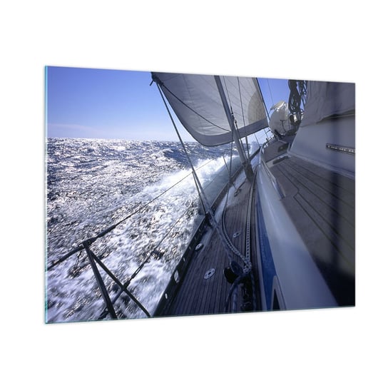 Obraz na szkle - Wiem, co to być ptakiem - 100x70cm - Marynistyczne Jacht Podróże - Nowoczesny foto szklany obraz do salonu do sypialni ARTTOR ARTTOR