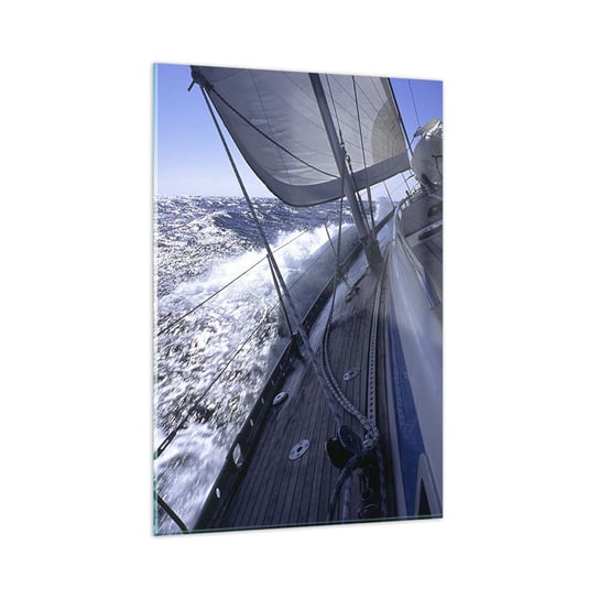 Obraz na szkle - Wiem, co to być ptakiem - 80x120cm - Marynistyczne Jacht Podróże - Nowoczesny szklany obraz na ścianę do salonu do sypialni ARTTOR ARTTOR