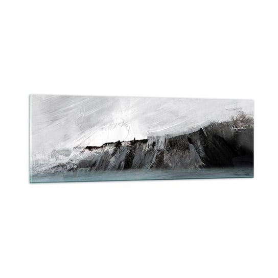 Obraz na szkle - Woda – ziemia: starcie żywiołów - 90x30cm - Wybrzeże Krajobraz Morze - Nowoczesny szklany obraz do salonu do sypialni ARTTOR ARTTOR