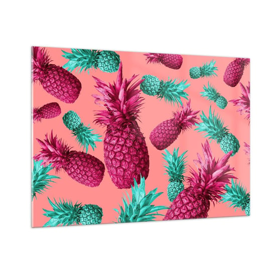 Obraz na szkle - Wolność jest słodka - 100x70cm - Abstrakcja Ananas Sztuka - Nowoczesny foto szklany obraz do salonu do sypialni ARTTOR ARTTOR