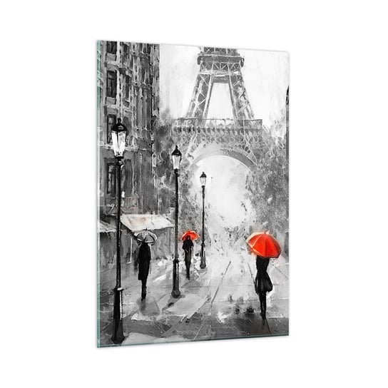 Obraz na szkle - Wszystkie drogi prowadzą do niej - 50x70cm - Miasto Paryż Wieża Eiffla - Nowoczesny szklany obraz do salonu do sypialni ARTTOR ARTTOR