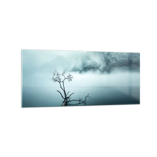 Obraz na szkle - Z wody i mgły - 120x50cm - Mgła Jezioro Widok - Nowoczesny szklany obraz na ścianę do salonu do sypialni ARTTOR ARTTOR
