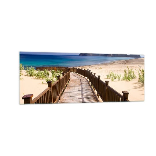Obraz na szkle - Zabierz mnie na wyspy szczęśliwe - 140x50cm - Krajobraz Plaża Madera - Nowoczesny szklany obraz do salonu do sypialni ARTTOR ARTTOR