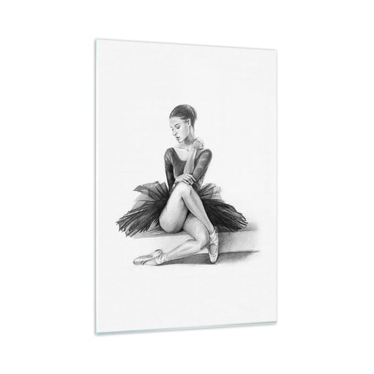 Obraz na szkle - Zaczarowana tańcem - 80x120cm - Baletnica Taniec Balet - Nowoczesny szklany obraz na ścianę do salonu do sypialni ARTTOR ARTTOR