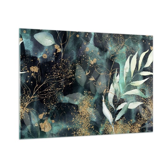 Obraz na szkle - Zaczarowany ogród - 100x70cm - Rośliny Liście Botanika - Nowoczesny foto szklany obraz do salonu do sypialni ARTTOR ARTTOR