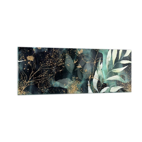 Obraz na szkle - Zaczarowany ogród - 140x50cm - Rośliny Liście Botanika - Nowoczesny szklany obraz do salonu do sypialni ARTTOR ARTTOR