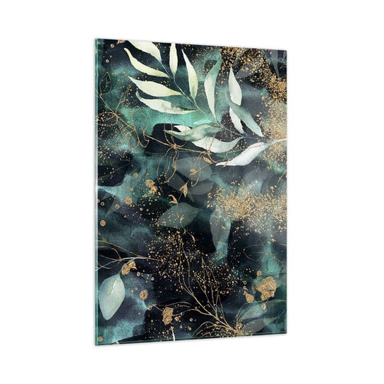 Obraz na szkle - Zaczarowany ogród - 50x70cm - Rośliny Liście Botanika - Nowoczesny szklany obraz do salonu do sypialni ARTTOR ARTTOR