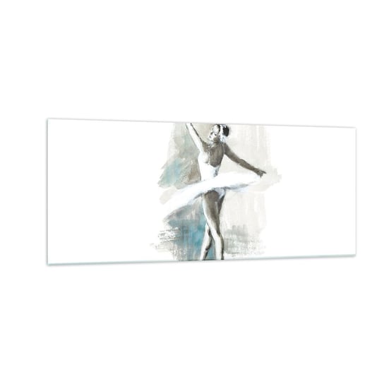Obraz na szkle - Zaklęta w łabędzia - 100x40cm - Baletnica Taniec Balet - Nowoczesny foto szklany obraz do salonu do sypialni ARTTOR ARTTOR