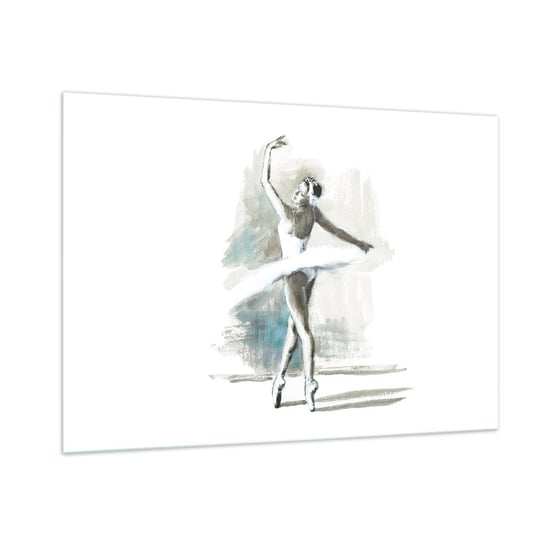 Obraz na szkle - Zaklęta w łabędzia - 100x70cm - Baletnica Taniec Balet - Nowoczesny foto szklany obraz do salonu do sypialni ARTTOR ARTTOR