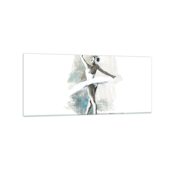 Obraz na szkle - Zaklęta w łabędzia - 120x50cm - Baletnica Taniec Balet - Nowoczesny szklany obraz na ścianę do salonu do sypialni ARTTOR ARTTOR