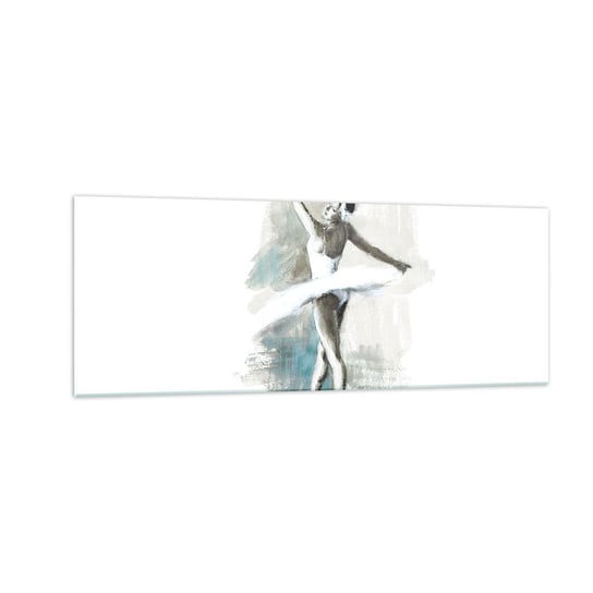 Obraz na szkle - Zaklęta w łabędzia - 140x50cm - Baletnica Taniec Balet - Nowoczesny szklany obraz do salonu do sypialni ARTTOR ARTTOR