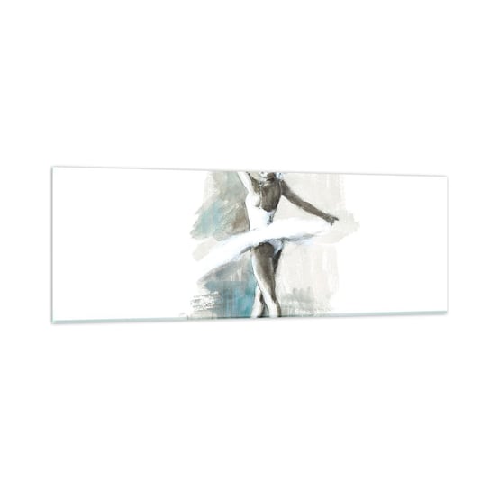 Obraz na szkle - Zaklęta w łabędzia - 90x30cm - Baletnica Taniec Balet - Nowoczesny szklany obraz do salonu do sypialni ARTTOR ARTTOR