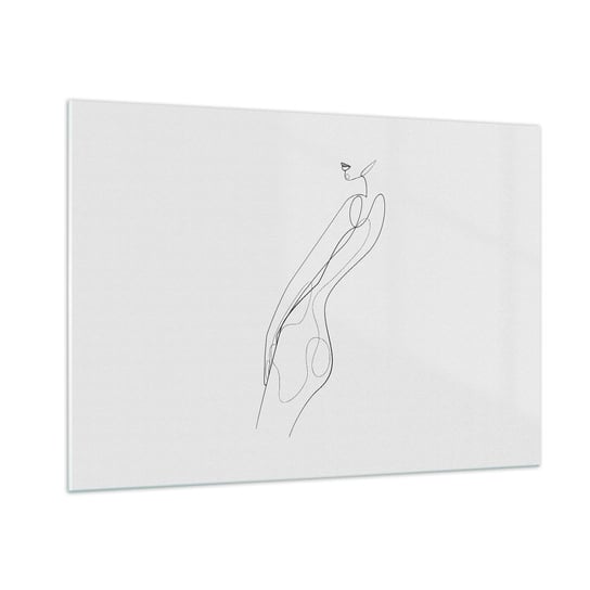Obraz na szkle - Zaledwie obietnica - 100x70cm - Kobieta Grafika Ciało Kobiety - Nowoczesny foto szklany obraz do salonu do sypialni ARTTOR ARTTOR