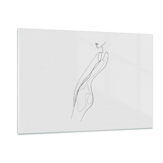Obraz na szkle - Zaledwie obietnica - 120x80cm - Kobieta Grafika Ciało Kobiety - Nowoczesny szklany obraz na ścianę do salonu do sypialni ARTTOR ARTTOR
