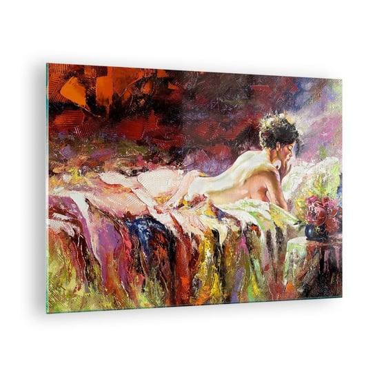 Obraz na szkle - Zamyślona Wenus - 70x50 cm - Obraz nowoczesny - Kobieta, Ciało, Sztuka, Malarstwo, Impresjonizm - GAA70x50-3534 ARTTOR
