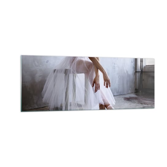 Obraz na szkle - Zanim zabłysną światła rampy - 140x50cm - Baletnica Balet Taniec - Nowoczesny szklany obraz do salonu do sypialni ARTTOR ARTTOR
