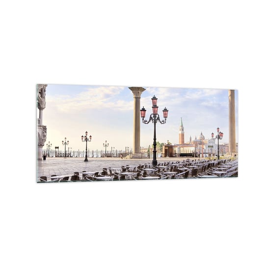 Obraz na szkle - Zapraszamy, wszystko gotowe - 120x50cm - Architektura Miasto Wenecja - Nowoczesny szklany obraz na ścianę do salonu do sypialni ARTTOR ARTTOR