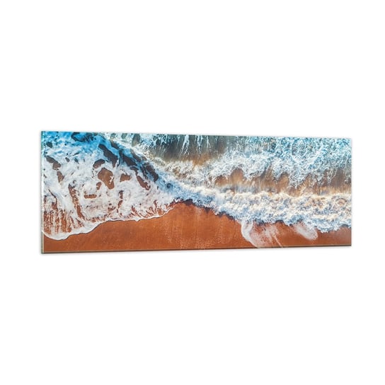 Obraz na szkle - Zawsze w parze - 90x30cm - Krajobraz Morze Plaża - Nowoczesny szklany obraz do salonu do sypialni ARTTOR ARTTOR