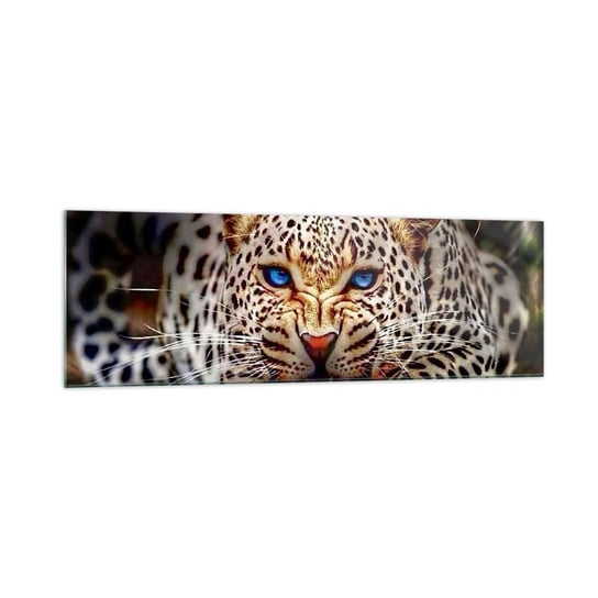 Obraz na szkle - Złość piękności nie szkodzi - 160x50cm - Zwierzęta Lampart Dziki Kot - Nowoczesny foto szklany obraz do salonu do sypialni ARTTOR ARTTOR