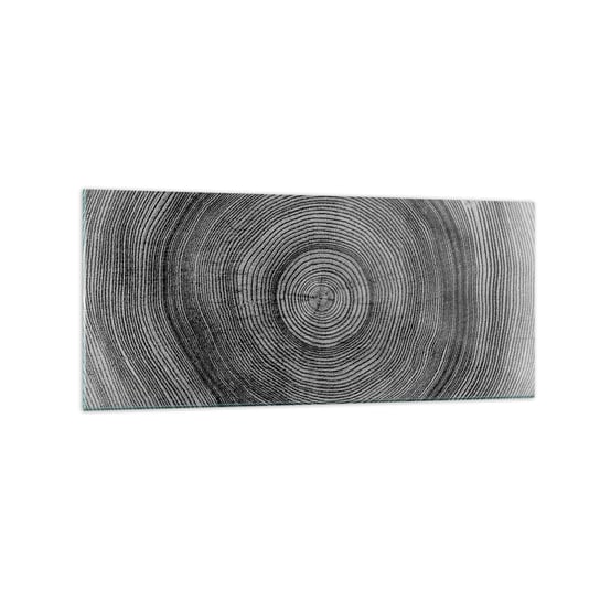 Obraz na szkle - Znak czasu - 120x50cm - Drzewo Pień Słoje Drzewa - Nowoczesny szklany obraz na ścianę do salonu do sypialni ARTTOR ARTTOR