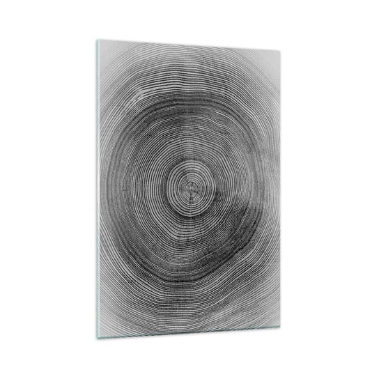 Obraz na szkle - Znak czasu - 80x120cm - Drzewo Pień Słoje Drzewa - Nowoczesny szklany obraz na ścianę do salonu do sypialni ARTTOR ARTTOR