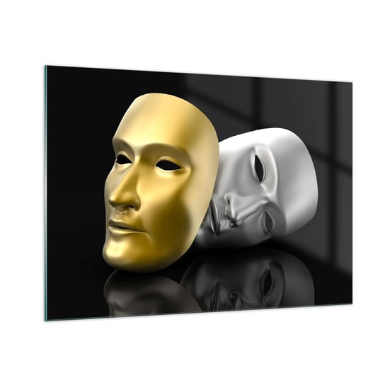 Obraz na szkle - Życie to jest teatr - 100x70cm - Maska Sztuka Teatr - Nowoczesny foto szklany obraz do salonu do sypialni ARTTOR ARTTOR