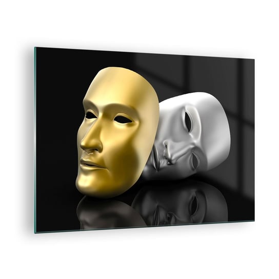 Obraz na szkle - Życie to jest teatr - 70x50cm - Maska Sztuka Teatr - Nowoczesny szklany obraz do salonu do sypialni ARTTOR ARTTOR
