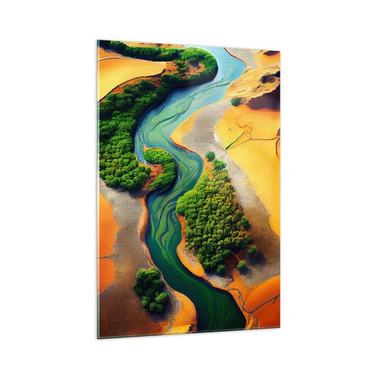 Obraz na szkle - Życiodajna rzeka - 70x100cm - Krajobraz Natura Rzeka - Nowoczesny foto szklany obraz do salonu do sypialni ARTTOR ARTTOR