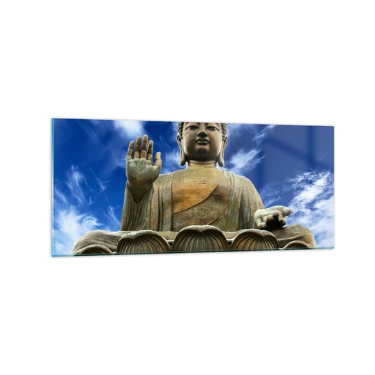 Obraz na szkle - Żyj bez strachu - 120x50cm - Budda Religia Azja - Nowoczesny szklany obraz na ścianę do salonu do sypialni ARTTOR ARTTOR