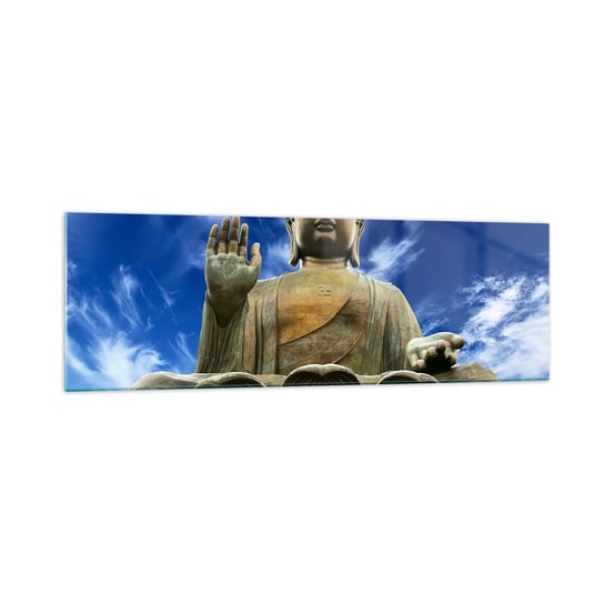 Obraz na szkle - Żyj bez strachu - 160x50cm - Budda Religia Azja - Nowoczesny foto szklany obraz do salonu do sypialni ARTTOR ARTTOR