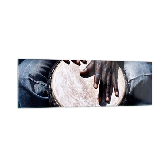 Obraz na szkle - Żyj w swoim rytmie - 160x50cm - Bęben Muzyka Afryka - Nowoczesny foto szklany obraz do salonu do sypialni ARTTOR ARTTOR
