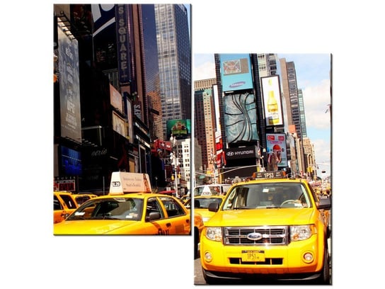 Obraz New York Taxi - Prayitno, 2 elementy, 60x60 cm Oobrazy