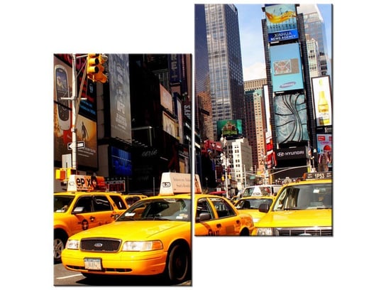 Obraz New York Taxi - Prayitno, 2 elementy, 60x60 cm Oobrazy