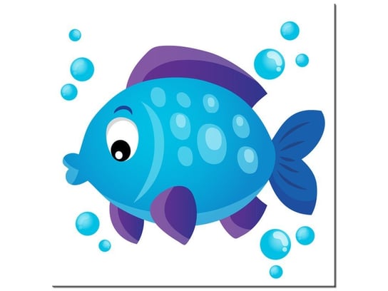 Obraz, Niebieska rybka, 30x30 cm Oobrazy