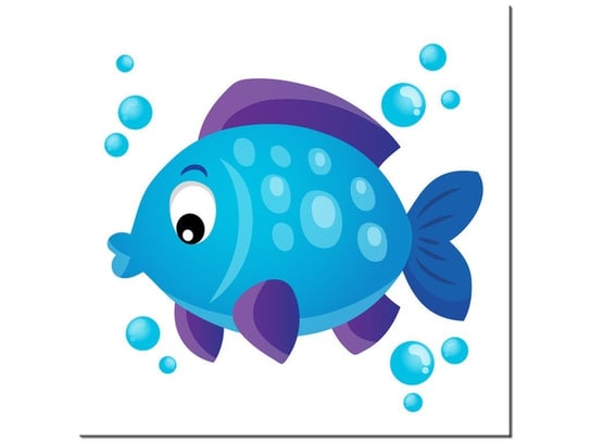 Obraz Niebieska rybka, 40x40 cm Oobrazy